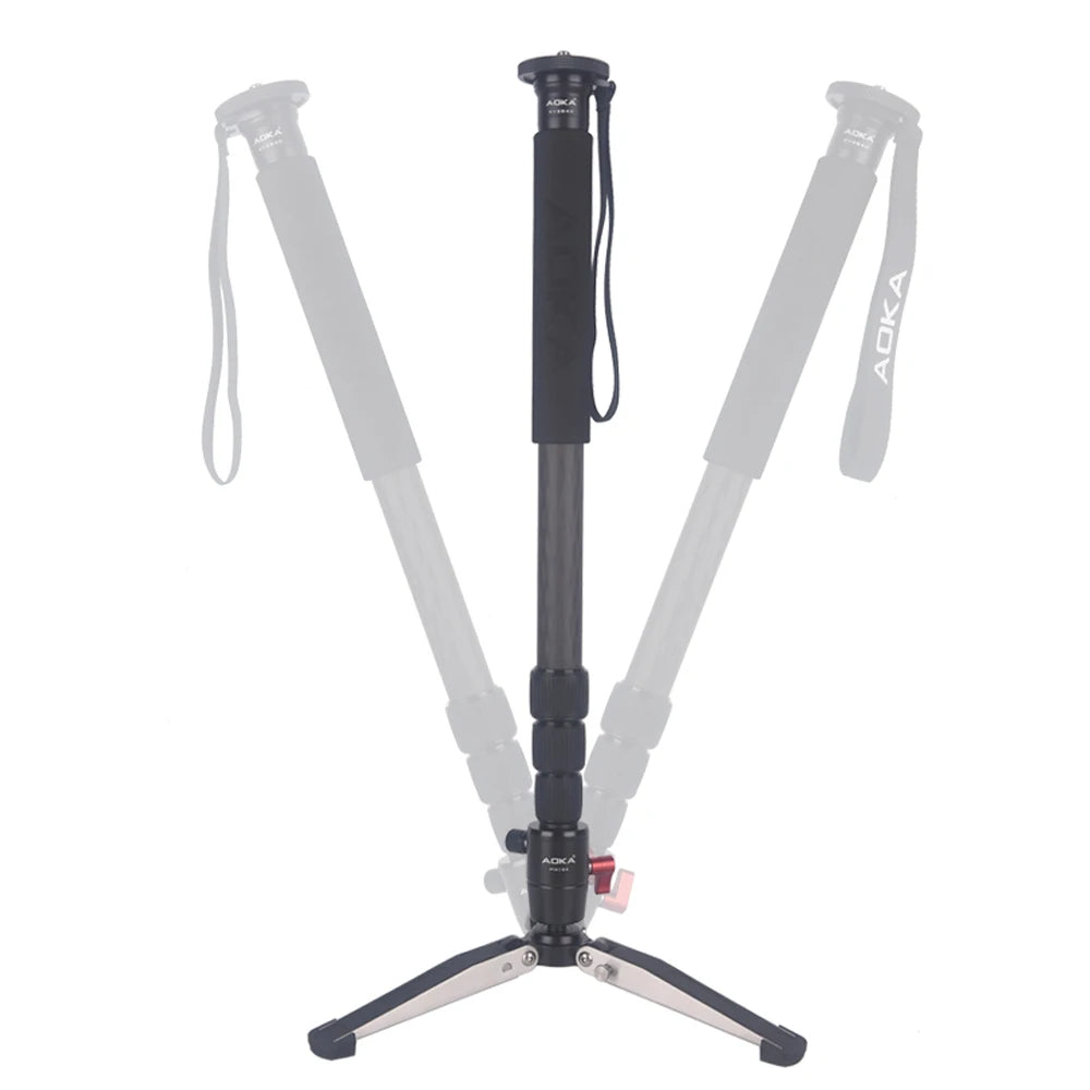 AOKA KV284c Camera Monopod Carbon Fiber Stand Monopod with Video Head Trivet