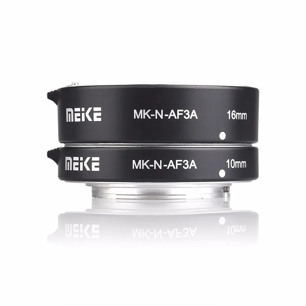 Meike MK-N-AF3A Metal AF Macro Extension Tube Auto Focus Adapter ring 10mm 16mm for Nikon  J1 J2 J3 V1 V2
