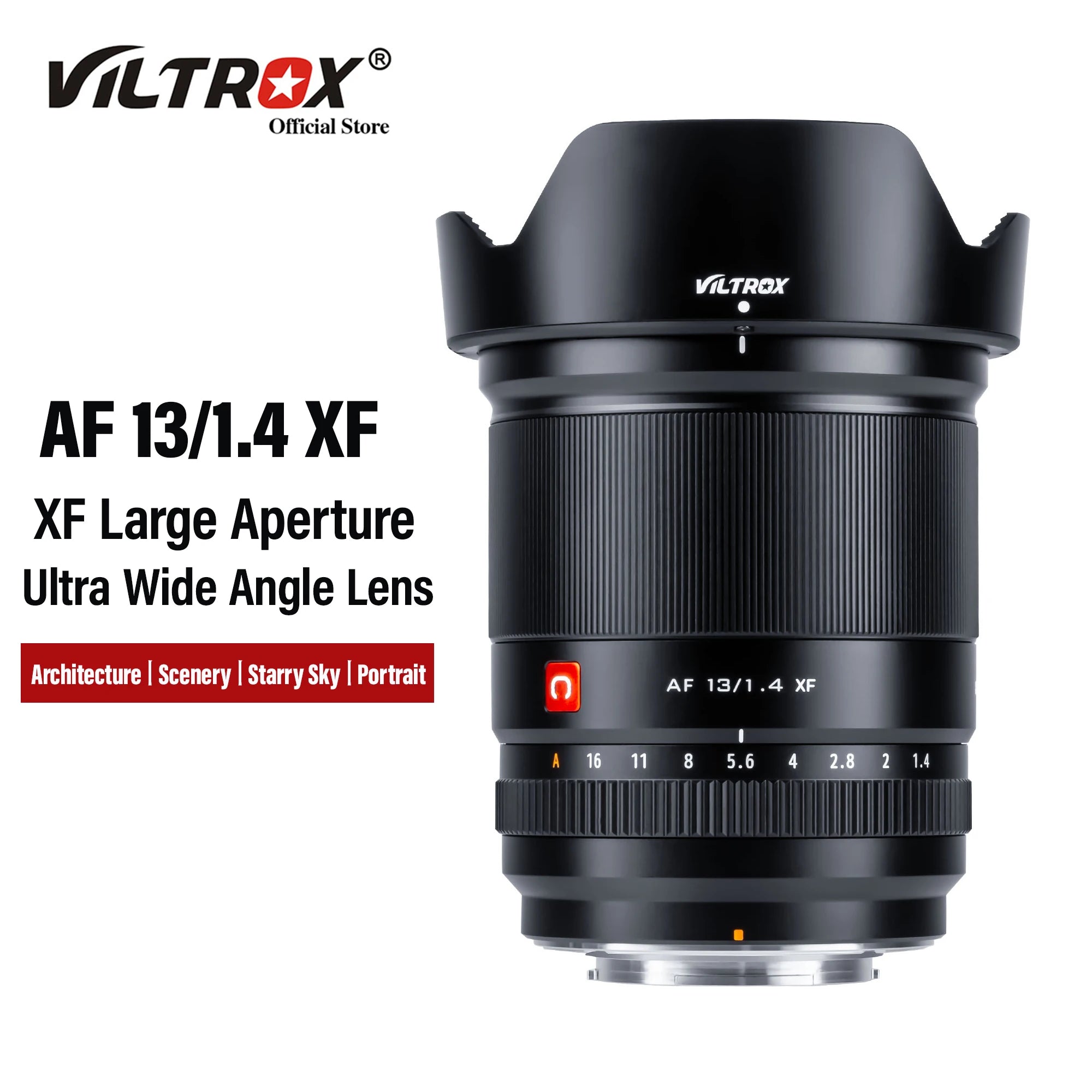 Viltrox 13mm F1.4 Fuji X Auto Focus Ultra Wide Angle Lens Large Aperture  APS-C for Fujifilm XF Mount Camera X-T4 T100