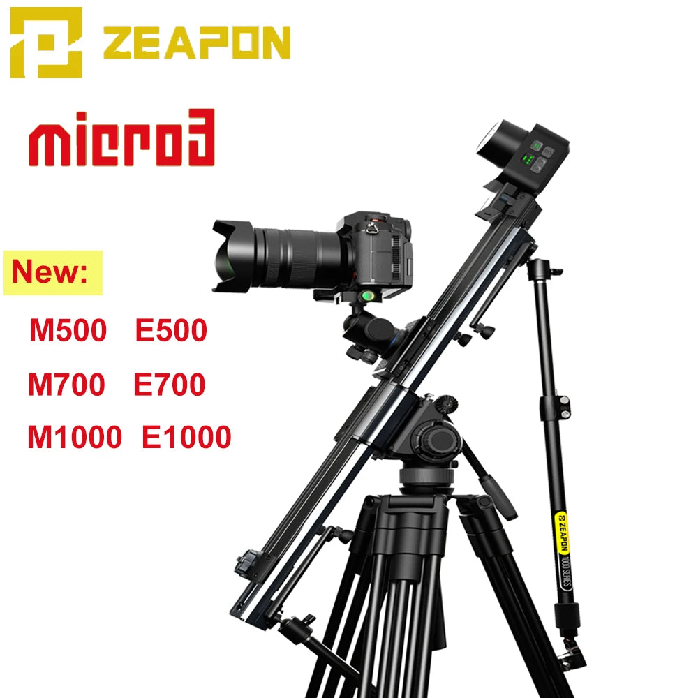 Zeapon Micro 3 E500 E700 E1000 M500 700 1000 Motorized Slider DSLR Camera  Video Double Distance Portable Rail System PS-E1 PD-E1