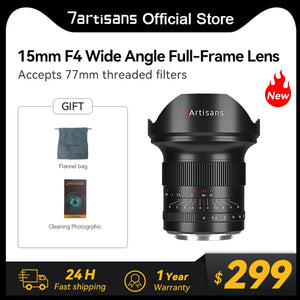 7artisans 15mm F4 Wide Angle Full-Frame Manual Prime Lens For Nikon Z Z50 ZFC Leica SIGMA L SL Sony E FX3 Canon RF EOS-R EOS-R5