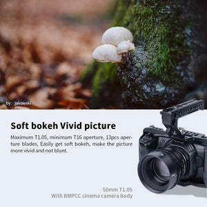 7artisans 25mm 35mm 50mm T1.05 APS-C Manual Focus Large Aperture Cine Vision Lens For Fujifx Sony E Micro 4/3 BMPCC 4K ZCAM E2 R