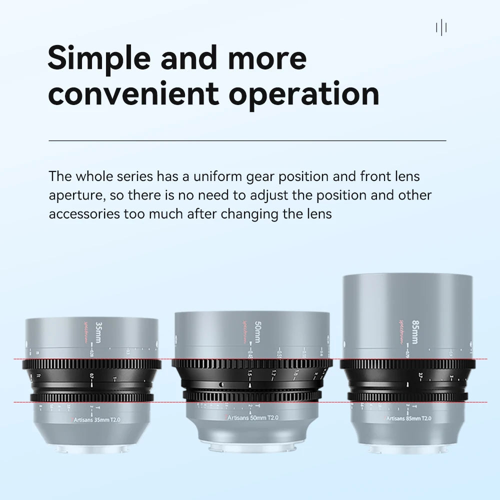 7artisans 35mm 50mm 85mm T2.0 Manual Focus Full Frame Cine 7artisans 35mm 50mm 85mm T2.0 Manual Focus Full Frame Cine