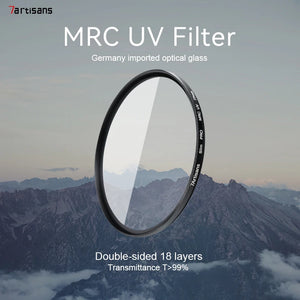 7artisans 46-82mm MRC-UV Protection Filter with 18 Multi-Layer Coatings/Scratch Resistant Ultra-Slim UV Filter