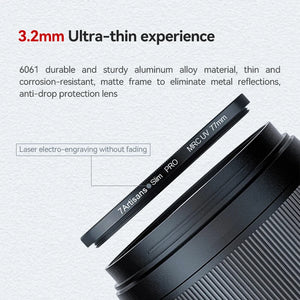 7artisans 46-82mm MRC-UV Protection Filter with 18 Multi-Layer Coatings/Scratch Resistant Ultra-Slim UV Filter