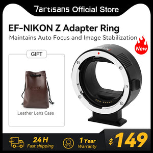 7artisans EF-NZ Auto Focus Lens Mount Adapter For Canon EOS EF/EF-S Lens to Nikon Z Mount Z6 Z7 Z50 Z9 Z30 Z50