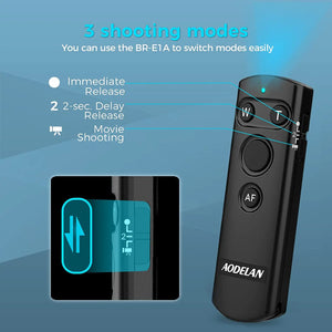 AODELAN Camera Wireless Remote Control BR-E1 For Canon EOS R50, R8, R6, R, RP, M50, M200, 77D, 90D, 800D, G7XIII, G5XII, SX70HS