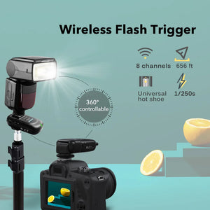 AODELAN Flash Trigger Transmitter or Receiver with Universal Hot Shoe for Canon Nikon Olympus Panasonic Pentax Samsung Sony