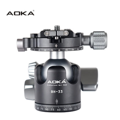 AOKA BH33R Loading 18kgs Double Panoramic Low Gravity Ball Head for Camera Tripod