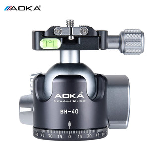 AOKA BH40 Loading 22kgs High Quality Aluminium Low Gravity Ball Head for Tripod