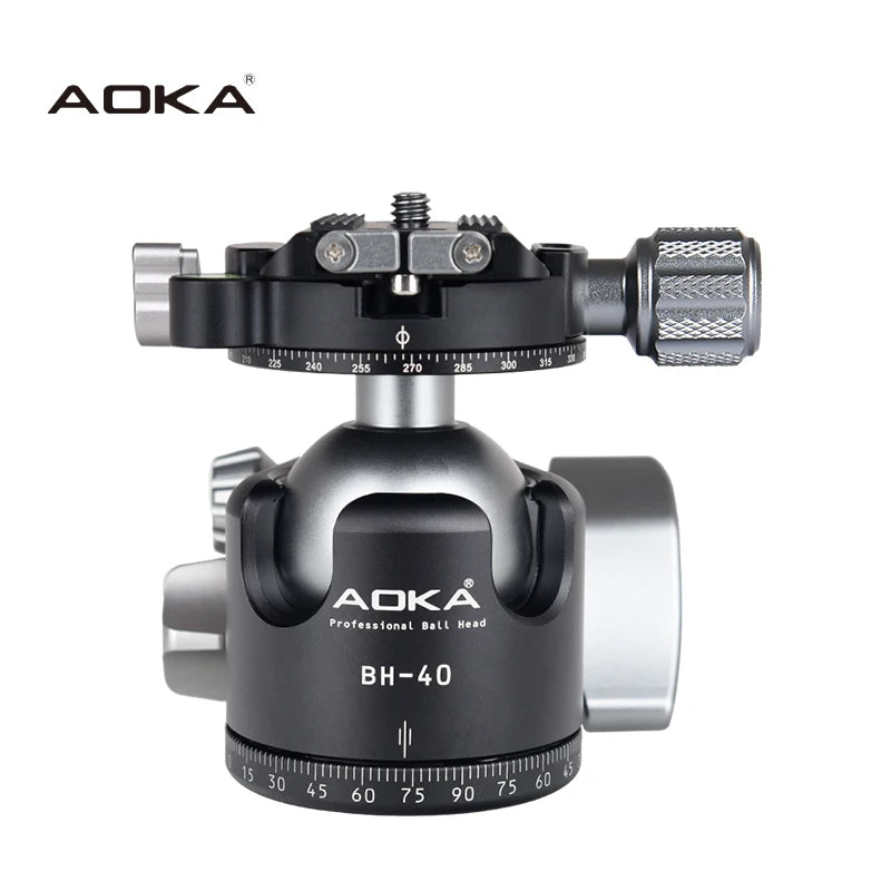 AOKA BH40R Loading 22kgs Double Panoramic Professional Low Graivty Ball Head for Camera Tripod