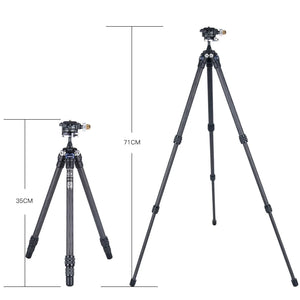 AOKA CMP163CL+BC16 Lightweight Compact Small Carbon Fiber Tabletop Mini Tripod