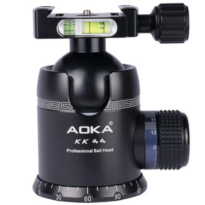 AOKA KK44 Blue Color Max Loading 40kgs Weight Aluminium Alloy Camera Tripod Ball Head with Quick Release Plate