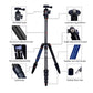 AOKA KN225A  Max Loading 11kgs Weight 1.3kgs Professional Travel Lightweight Aluminum Tripod for Camera