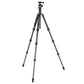 AOKA KN225C Max Loading 11kgs Reflexed Lightweight Compact Travel Camera Carbon Fiber Professional Tripod