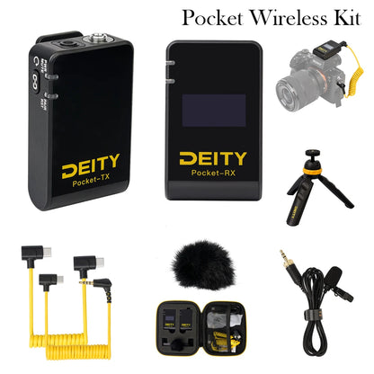 Aputure Deity Pocket Wireless Microphone 2.4Ghz 25mw Lavalier Transmitter for Vlog Video DSLR Smartphone Interview Recording