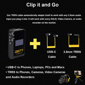 Aputure Deity Pocket Wireless Microphone 2.4Ghz 25mw Lavalier Transmitter for Vlog Video DSLR Smartphone Interview Recording