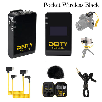 Aputure Deity Pocket Wireless Microphone 2.4Ghz 25mw Lavalier Transmitter for Vlog Video DSLR Smartphone Interview Recording