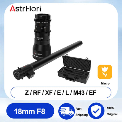 AstrHori 18mm F8 APS-C Wide Angle 2X Macro Probe Lens Built-in Ring Light for Nikon Z Canon RF Macro 4/3 Fuji XF Canon EF