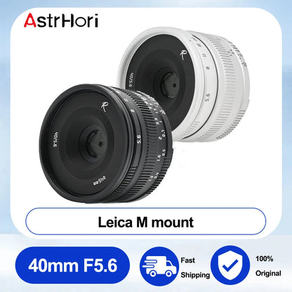 AstrHori M 40mm F5.6 Full Frame Medium Format Manual Prime Lens Scenery Street Sweeping Photography for Leica M3 M5 M10R