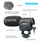 BOYA BY-BM3011 On Camera Cardioid Condenser Microphone Audio Video Mic for Canon Nikon DSLR PC Smartphone Live Streaming Vlog