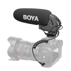 BOYA BY-BM3030 On-Camera Super-Cardioid Shotgun Microphone with 3.5mm Input for Universal DSLR Cameras Video Audio Recorders