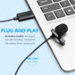 BOYA BY-LM40 USB Lavalier Microphone 4m Cable Plug-and-Play Microphone for Vlogging Live Designed for  PC Windows Mac Computers