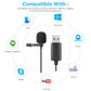 BOYA BY-LM40 USB Lavalier Microphone 4m Cable Plug-and-Play Microphone for Vlogging Live Designed for  PC Windows Mac Computers