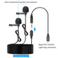 BOYA BY-M2D Dual Lavalier Microphone Portable 6m Mini Lapel Mic for iPhone Smartphones iPad Live Streaming Vlog Live Broadcast
