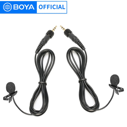 BOYA Lapel Lavalier Microphone for BY-WM6 BY-WM8 BY-WFM12 Wireless Microphone System and Sennhaiser Wireless Mic