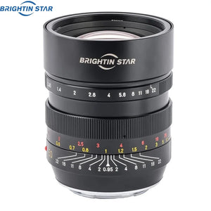 Brightin Star 50mm F0.95 Full Frame Large Aperture MF Mirrorless Camera Lens Fit for Sony E/Nikon Z/Canon RF/L Mount