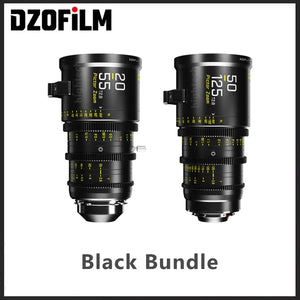 DZOFilm Pictor zoom 20-55mm and 50-125mm T2.8 Super35 Parfocal Zoom Lens Bundle (PL and EF Mount) Aperture Range of T2.8 to T22