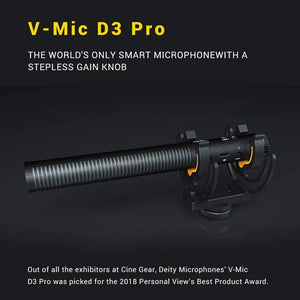 Aputure Deity V-Mic D3 Pro Kit Super-Cardioid Directional Shotgun Microphone Polar Pattern Vlog Condenser Recording Microfone for DSLR