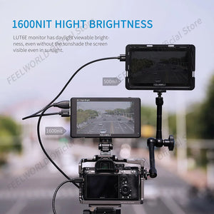 FEELWORLD-Touch Screen DSLR Camera Field Monitor, LUT6E, 6 ", 1600nits, 3D LUT, Full HD1920x1080IPS for Gimbal Rig