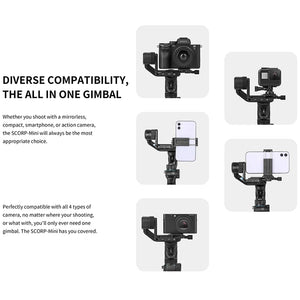 FeiyuTech SCORP Mini-1 3-Axis Handheld All-in-One Gimbal Stabilizer for GoPro Smartphone Mirrorless Camera