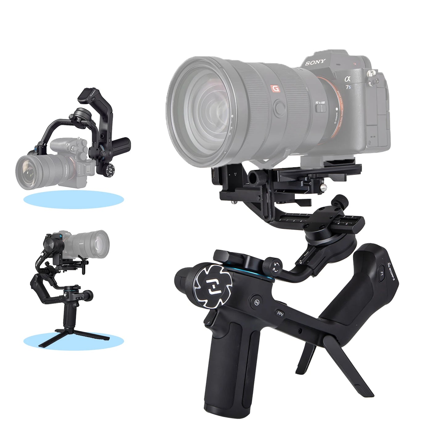 FeiyuTech SCORP 2 Kit Camera Gimbal Stabiliser Touchscreen Built-in AI Tracker for Mirrorless DSLR Camera scorp Upgraded