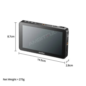 Godox GM6S 4K HDMI Monitor 5.5 Inch DSLR 3D LUT Touch Screen IPS FHD 1920x1080 Video Ultra Bright Camera Field Monitor