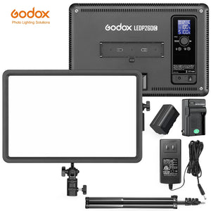 Godox LEDP260C 3300~5500K LED Bi-Color & Dimmable Studio Video Light Lamp Panel for Camera DV Camcorder+ Free AC adapter