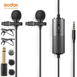 Godox LMD-40C Mic Wired 3.5mm Lavalier Microphone Clip-on Condenser for Smartphone Computer Recorder Vlog DSLR Camcorder Audio