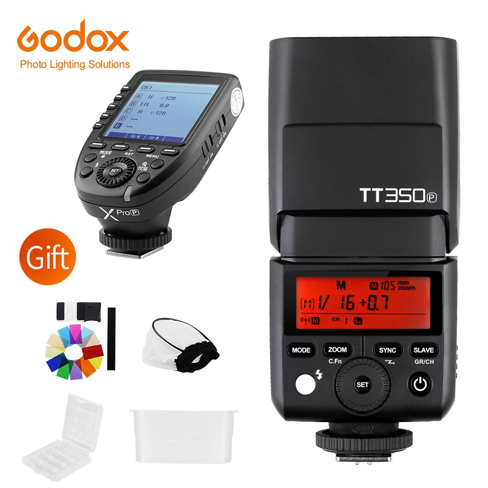 Godox Mini Speedlite TT350P Camera Flash TTL HSS GN36 +Godox Xpro-P Trigger for Pentax 645Z K-3II K-1 KP K-50 K-S2 K70 Camera