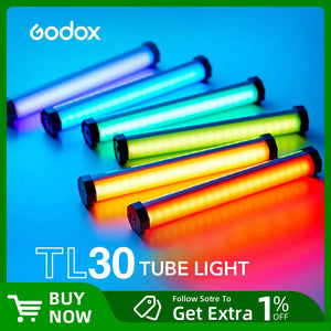 Godox TL30 Pavo Tube Light RGB Color Photography Light Handheld Light Stick with APP Remote Control for Photos Video Movie Vlog