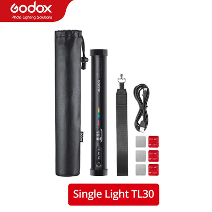 Godox TL30 RGB LED Tube Light Color Photography Light Handheld Light Stick with APP Remote Control for Photos Video Movie Vlog