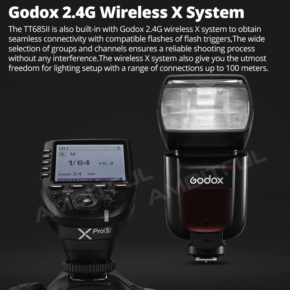 Godox TT685II TT685IIC TT685IIN TT685IIS TT685IIF TT685O TTL HSS Camera Flash Speedlite for Canon Nikon Sony Fuji Olympus Camera