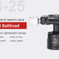 SUNWAYFOTO XB-25 Tripod Ball Head, 360 Degree Rotating Panoramic Ballhead with 1/4 inch Quick Release Plate