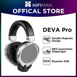 HIFIMAN Deva Pro Over-Ear Full-Size Open-Back Planar Magnetic Headphone with Stealth Magnet and BlueMini R2R Bluetooth Receiver