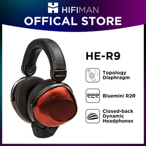 HIFIMAN HE-R9 Dynamic Closed-Back Over-Ear Headphones with Topology Diaphragm &BlueMini R2R DAC Bluetooth Adapter