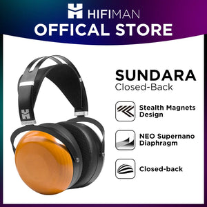 HIFIMAN SUNDARA Closed-Back Over-Ear Planar Magnetic Wired Hi-Fi Headphones with Stealth Magnet Design