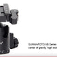 SUNWAYFOTO XB-44DL  44mm Ballhead Low Profile Camera Mount for Tripod with Arca-Swiss Quick Release Plate