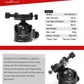 SUNWAYFOTO XB-44DDHX Low-Profile Professional Tripod Ball Head with Panoramic Clamp for DSLR Camera