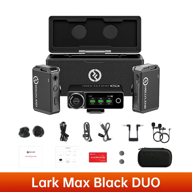 Hollyland Lark Max Professional Wireless Lavalier Microphone 250m Range 22-Hour Battery Life for Photography Wireless Microphone